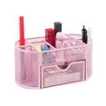 thumbnail image 1 of Organizador de escritorio con portalápices y accesorios que ofrece 8 compartimentos y 1 cajón para el hogar (rosa flor de cerezo), 1 of 5
