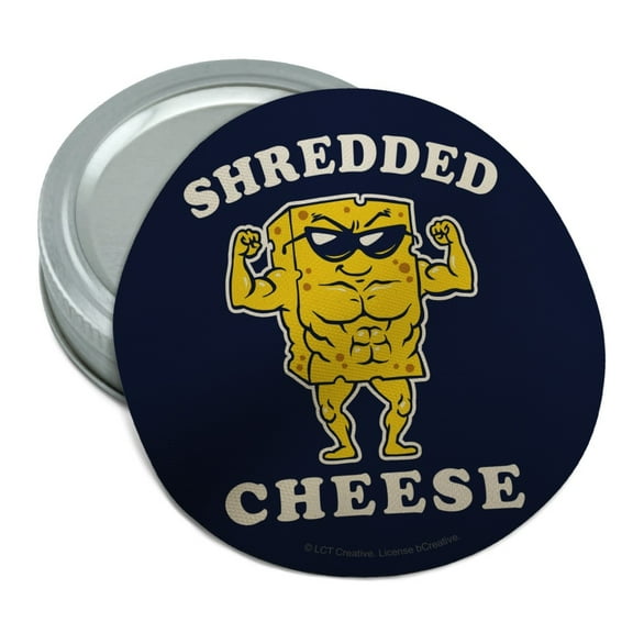 Shredded Cheese Muscles Funny Humor Round Rubber Non-Slip Jar Gripper Lid Opener