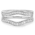 thumbnail image 3 of Dazzlingrock Collection 0.40 Carat (ctw) 14K Round Cut Diamond Ladies Wedding Enhancer Guard Double Ring, White Gold, Size 4.5, 3 of 5