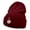 Maroon, variant on Pioneer Cat Hat Embroidered Long Knitted Beanie - Maroon OSFM