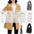 thumbnail image 2 of Iyufng Women's Hooded Drawstring Waist Trench Coat Elastic Cuffs Long Sleeve Flap Pocket Mid Length Windproof Outerwear, 2 of 6