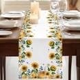 thumbnail image 3 of Table Runners 70 Inches Long Dress Scarves, Eucalyptus Leaves Farmhouse Coffee/Dining/Kitchen Table Decor, Holiday Table Runner, Sunflowers Spring Watercolor Country Floral Bee 13x70 Inch, 3 of 9