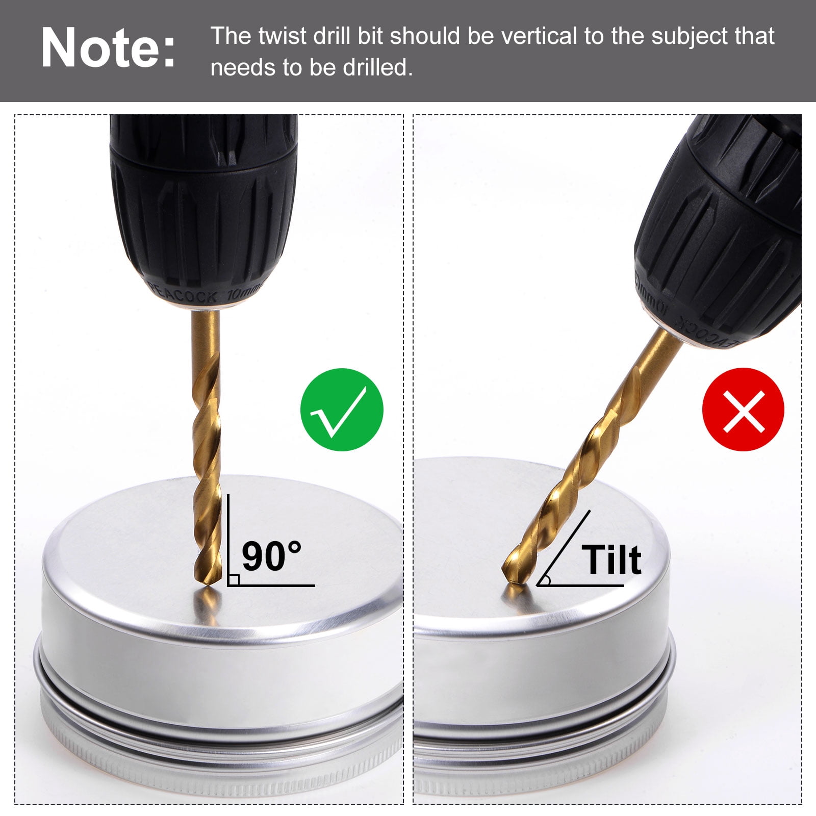 Unique Bargains 99pcs Titanium Twist Drill Bit Set 14 Sizes High Speed Steel Drills with Case