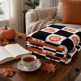 thumbnail image 6 of Celsvanis Halloween Throw Blanket, Checkered Pumpkin Print Soft Warm Flannel Cover, Decorative Holiday Blanket for Sofa, Bed and Indoor Home Use 60", 6 of 7