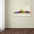 thumbnail image 4 of Trademark Fine Art Michael Tompsett Milwaukee Watercolor Skyline Canvas Wall Art - 30x47, 4 of 4
