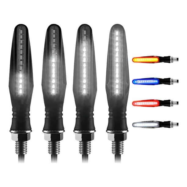 Direccionales Moto Led Blanco Secuencial Indicador Intermitente 4pz