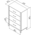 thumbnail image 6 of Pemberly Row Transitional Wood Chest of Drawers in Ash Gray/Satin Nickel, 6 of 6