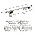 thumbnail image 4 of Amerock Bronx Brushed Nickel 18 inch (457mm) Towel Bar, 4 of 6
