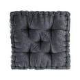 thumbnail image 6 of 5″ Thick Tufted Floor Pillow Cushion with Scalloped Edge Design,Square Floor Pillow for Bedroom and Living Room,Charcoal, 6 of 6