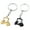 Black imitation gold, variant on 2PCS Realistic Golf Cart Keyring Decorative Zincs Alloy Keychain Golf Accessories For Everyday Use Sports Accessories