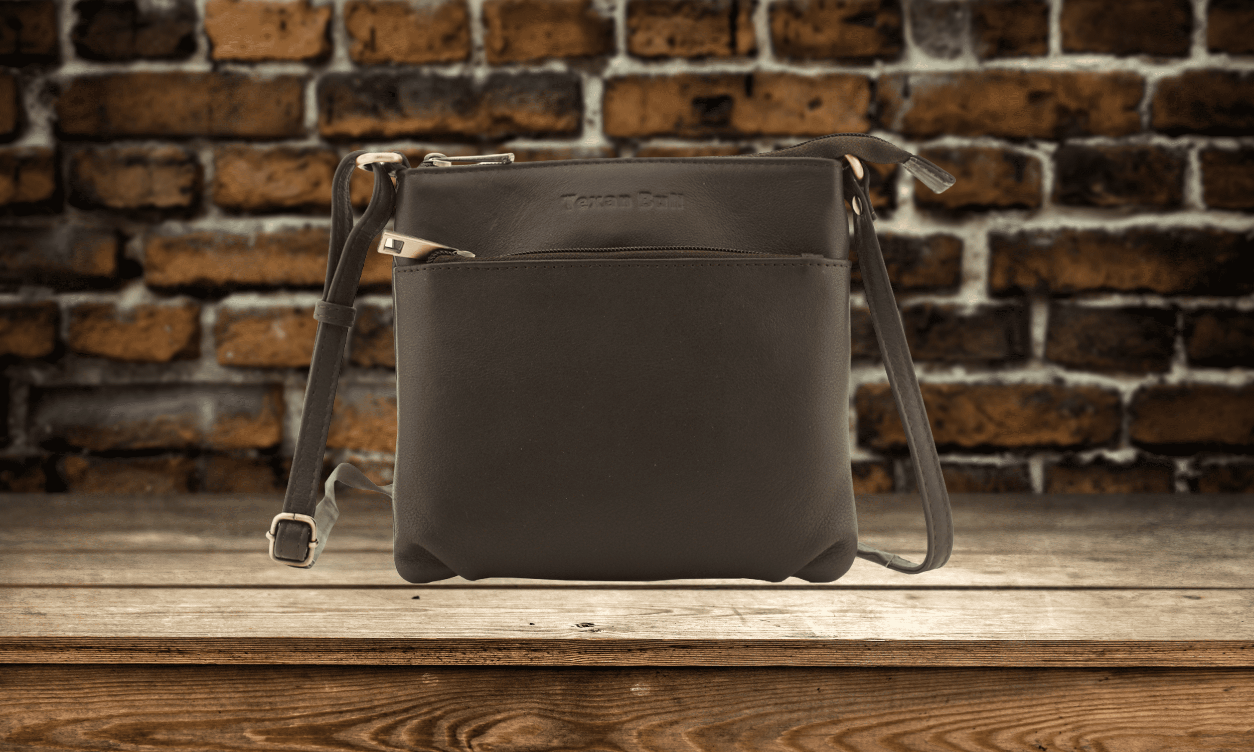 Texan Bull Leather Crossbody Bags for Women-Adjustable Shoulder Strap Women Purses Travel Handbags by Texan Bull