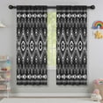 thumbnail image 5 of Blackout Kids Curtains,Black Geometric Striped Pattern Childrens Insulated Curtains Set Of 2,Bedroom Essentials,Toddler Room Decor 42x63in(106x160cm), 5 of 5