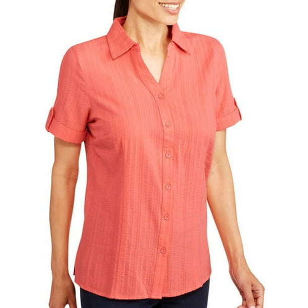 White Stag Women's Short Sleeve Camp Shirt