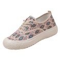 thumbnail image 2 of Willtoo Women Platform Canvas Shoes Elastic Lace‑Up Casual Non Slip Walking Shoes Lightweight Non‑Slip Thick‑Sole Sneakers, 2 of 5
