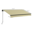 thumbnail image 3 of Homiyad 10 x 8 Ft Retractable Awning Beige Sunshade Shelter 280gsm UV Protection Deck Balcony Yard | Aosom.com, 3 of 8