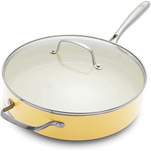 GreenLife Artisan Healthy Ceramic Nonstick, 5QT Saute Pan Jumbo Cooker