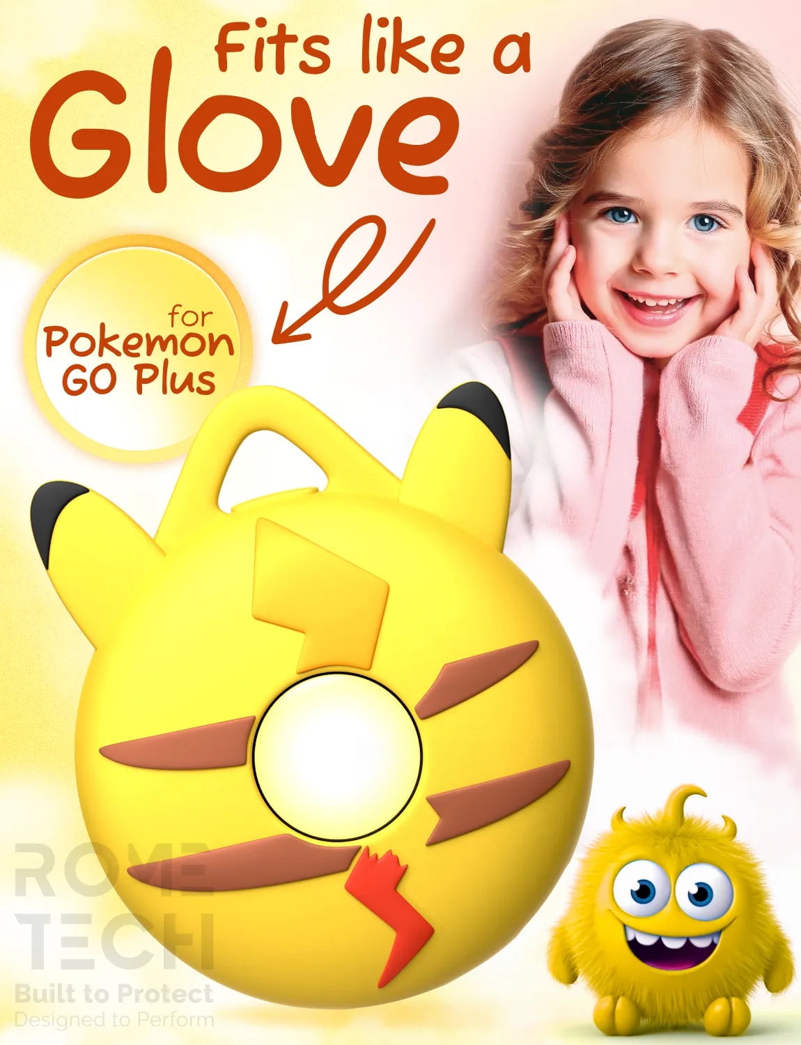 Silikon-Schutzhülle Für Pokémon GO Plus+ – Stoßfestes Case Mit Grip, Rosa, Passt Perfekt Für 2023 Model