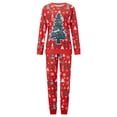 thumbnail image 2 of Pijamas navideños familiares a juego, conjunto de pijama con estampado de árbol de Navidad (camiseta y pantalón) para bebé/perro/perro/peluche)., 2 of 9
