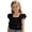 Black, variant on Girls Square Neck Ruffle Sleeve Blouse Kids Tiered Ruffle Crop Top Cute Layered Sleeveless Shirt for Summer Casual Wear Black Size 7-8 Years