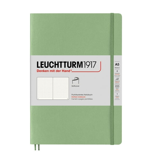 Cuaderno LEUCHTTURM1917, tapa blanda, tamaño mediano, A5, 123 páginas numeradas
