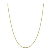 Finejewelers 30 Inch 14k Yellow Gold 1.50mm bright-cut Rope with Lobster Clasp Chain Necklace