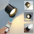 thumbnail image 2 of USB Rechargeable LED Lights with Remote 3 Color Temperatures Brightness Dimmable 360 Rotatable Magnetic Installation B, 2 of 5