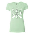 thumbnail image 2 of Wild Bobby, Lake Cross Paddles, Women Slim Fit Junior Tee, Mint, Medium, 2 of 4