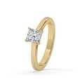 thumbnail image 3 of 0.5 CT Infinity Bridge Princess Cut Solitaire Ring Engagement Ring In Yellow Gold, Lab Grown Diamond Wedding Ring, Anniversary Ring for women, 3 of 4