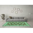 thumbnail image 3 of Ahgly Company Indoor Rectangle Abstract Turquoise Blue Modern Area Rugs, 8' x 10', 3 of 4