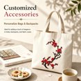 thumbnail image 4 of 2pcs Cherry Blossom Iron Patch, Artrylin Iron On Blossom Plum Applique Patch Embroidery Flower Vines, Appliques DIY Trim for Jeans Garment Cos, for Hats, Shirts, Shoes, Jeans, Bags (Red), 4 of 6