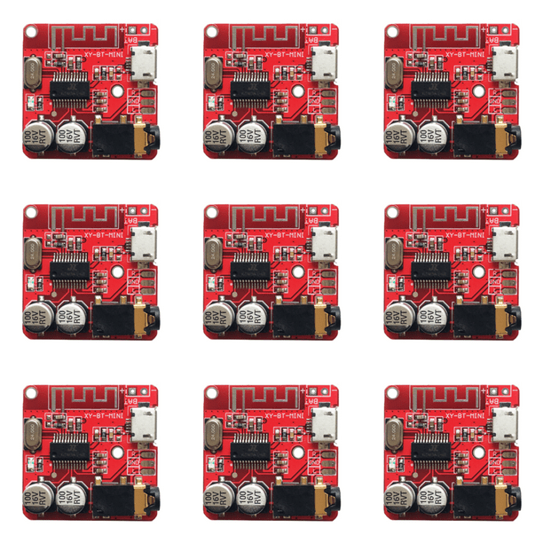 Módulo estéreo inalámbrico 5 0 compatible con dientes DC 3 7-5V para bricolaje () Azul Rojo
