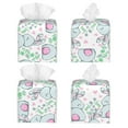 thumbnail image 2 of Sikiie Rabbit Back View Leather Tissue Box Cover Square, tissue box holder, Tissue Box with Bottom Belt-5.2”x5.2”x5.2”, 2 of 7