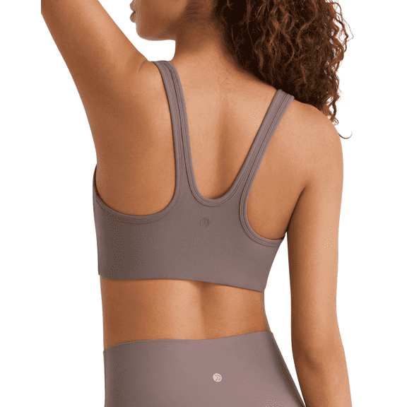 G4Free BareFeel Square Neck Sports Bra Padded for Women - Strappy Y Back Crop Tank Tops Workout Camisole