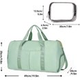 thumbnail image 4 of Bolsa de gimnasio pequeña para mujer con bolsillo mojado, compartimento para zapatos, bolsa de viaje, bolsa de transporte, bolsa de fin de semana para mujer (negro), 4 of 5