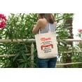 thumbnail image 2 of Mom, The Beach Volleyball Legend Quote 12oz Reusable Canvas Tote Bag, 2 of 5