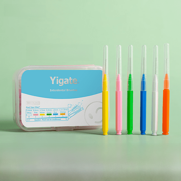 Cepillo interdental en forma de I, cepillo interdental, cepillo de dientes de ortodoncia, cepillo interdental de pelo suave para adultos y niños, 30