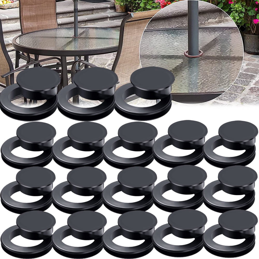 Elbourn 2 Inch Patio Table Umbrella Hole Ring and Cap Set, Standard