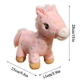thumbnail image 2 of Sparkling Dot Pony Plush Toy Colorful Patterned Horse Stuffed Animal with Purple Mane for Whimsical Room Decor and Playful Home Aesthetics Yellow, 2 of 6