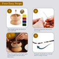 thumbnail image 3 of Clay Seed Bead Spinner Bowl - Wooden Bead Spinner for Jewelry Making with Seed Beads and Big Eye Beading Needle -  Necklace Bracelet Waist Kit - Birthday Anniversary Christmas Gifts for Womens, 3 of 12