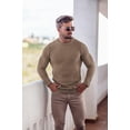 thumbnail image 2 of COOFANDY Men's White Sweater Cable Knitted Sweater Muscle Fitted Sweaters Crew Neck Pullover Knitwear, 2 of 6