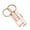 Rose Gold, variant on 2 Pieces Personalised Heart Puzzle Keyring Set Engraved Date And Name Key Ring Custom Couples Keychain For Girlfriend And Friends