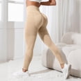 thumbnail image 2 of TOWED22 Leggings for Women with Tummy Control High Waisted Yoga Pants 7/8 Length for Workout(Beige,L), 2 of 7