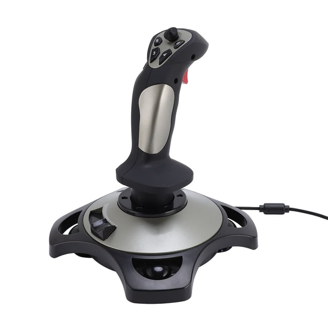 Controlador De Joystick De Simulador De Vuelo, Fuerza De Vibración Ajustable Ergonómica, Agarre Cómodo, Palanca De Vuelo Para Juegos, Botones Multifuncionales Para 7 8 10 11