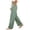 Army Green, variant on Fengqque Women's Elastic Pull On High Waist Wide Leg Pants Front Pleated Loose Full Length Trousers with Pockets Navy XL