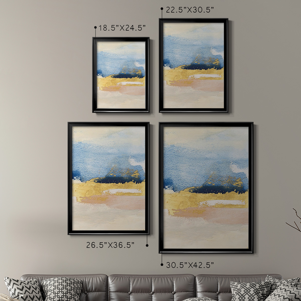 Pampa II Premium Framed Print, in Gold, Black, or Silver - Ready to Hang