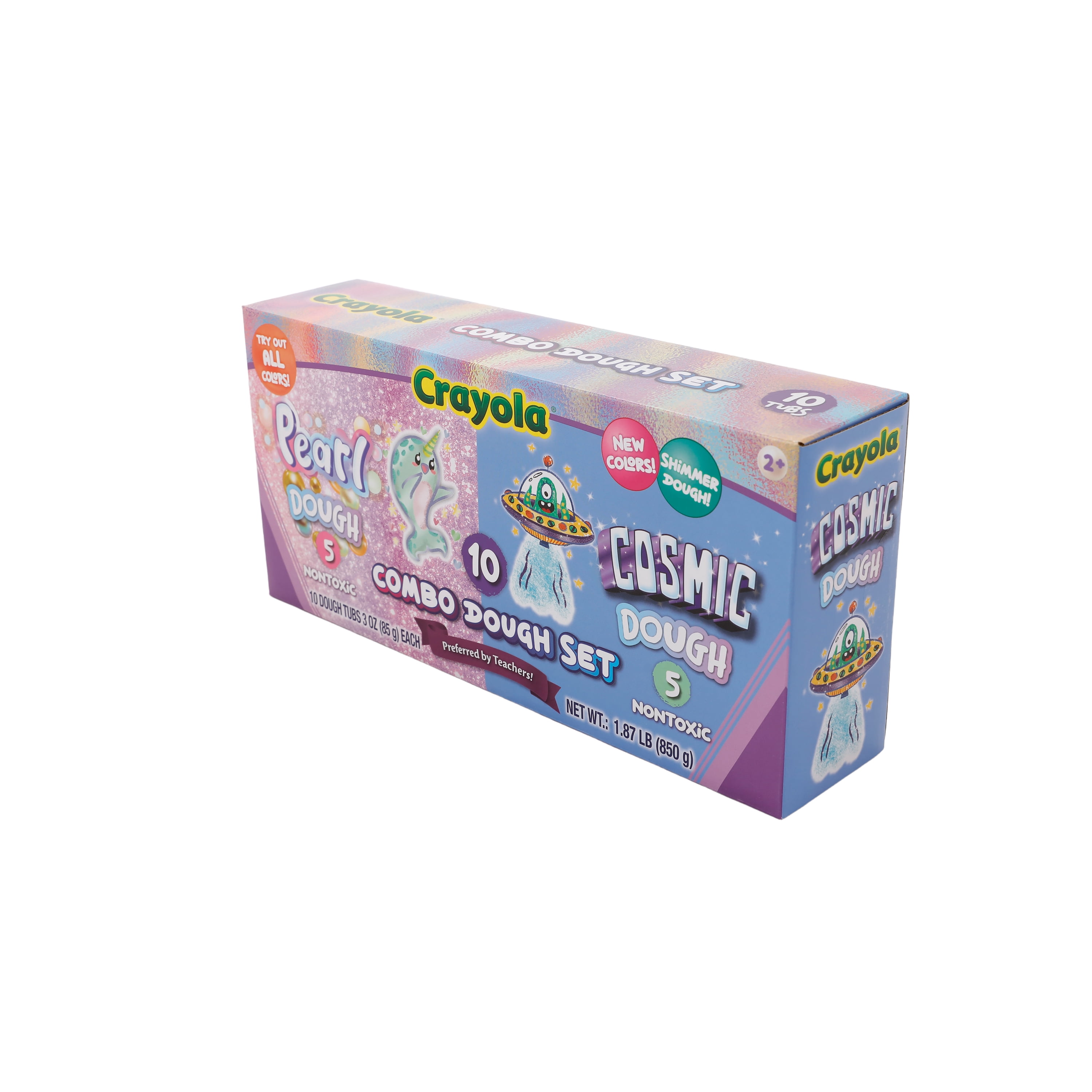 Crayola Pearl and Cosmic Dough 3 oz 10 Pack - Walmart.com