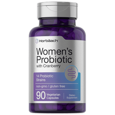 Probiotic for Women with Cranberry | 90 Capsules | 14 Probiotic Strains | by Horbaach