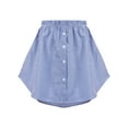 thumbnail image 6 of Spencer 1PC Shirt Extenders for Women, Mini Skirt Adjustable Layering Fake Top Lower Sweep Shirt Half Length for Sweater Sweatshirt Jacket Coat (M, Blue-White stripes), 6 of 8
