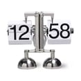 thumbnail image 1 of Automatic Page Turning Clock Stainless Steel Double Foot Small Scales Flip Desk Clock Vintage Living, 1 of 7