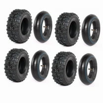 Set of 4 Go Kart ATV Tires - 2PCS 13x5.00-6 Front & 2PCS 4.10-6 Rear Tire with Inner Tubes for Scooters, ATVs, Quad Bikes, Lawn Mower,Mini Bike, Wheelbarrow, Snowblower and 4 Wheelers